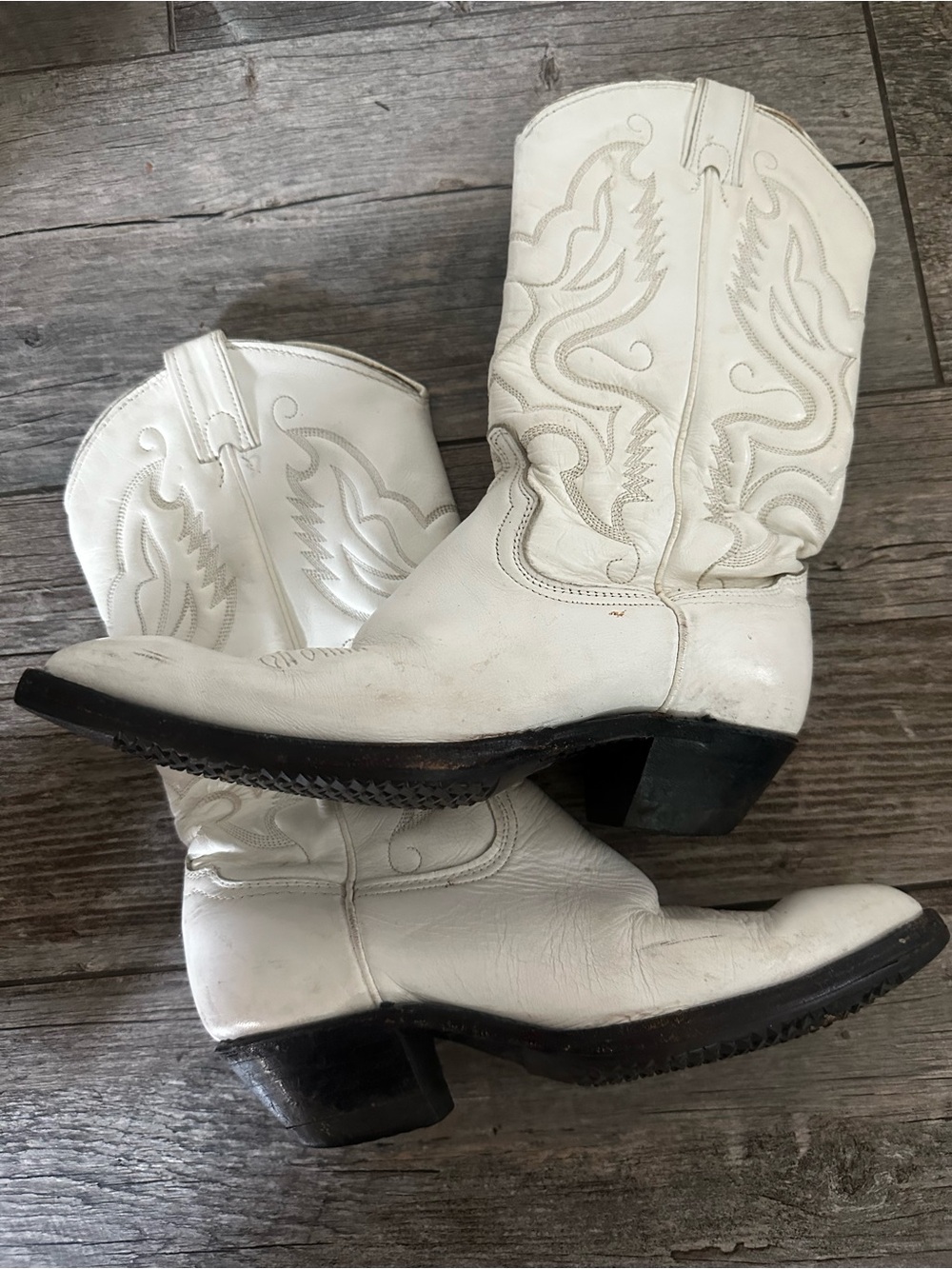 Vintage Leather Cowboy Boots 6